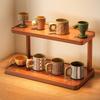 30cm Desktop Cup Organizer Rack 2-Tier Storage Shelf for Tabletop/Workspace/Dining Table Mug/Coffee Cup Holder