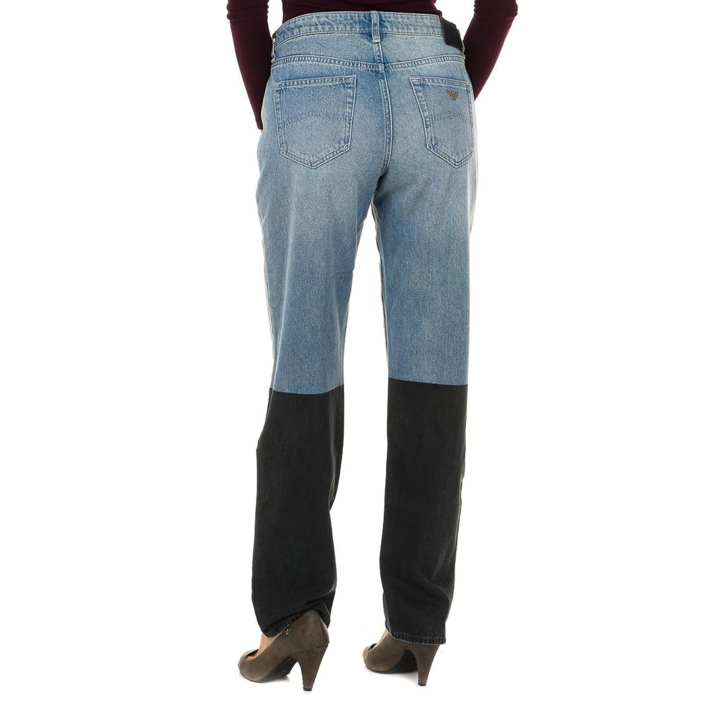 Pantalones largos tejanos con corte recto 6Y5J15-5DWSZ para Mujer