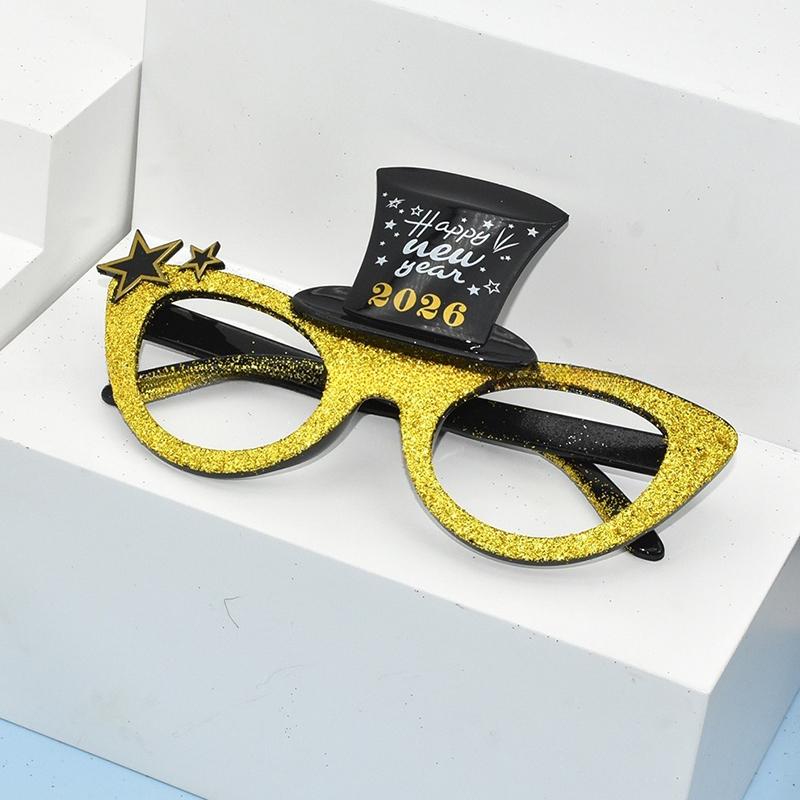 2026 Nummer Glasögon 2026 Gott År Glasögon Diamant Glitter Solglasögon Cosplay Rekvisita Julparty Dekoration Roliga Glasögon