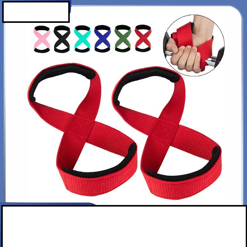 Longchan Figure-8 Weightlifting Straps with Wrist Support