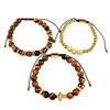 European Punk Zirconia & Tiger Eye Woven Bracelet Set for Couples