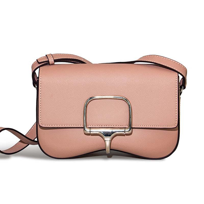 

2025 Новая Сумка из Натуральной Кожи Высокого Качества с Горизонтальным Дном и Пальмовым Рисунком из Коровьей Кожи Верхнего Слоя, Сумка-Седло Премиум-Класса, Сумка через Плечо Length 22 x Width 6 x Height 15cm розовый