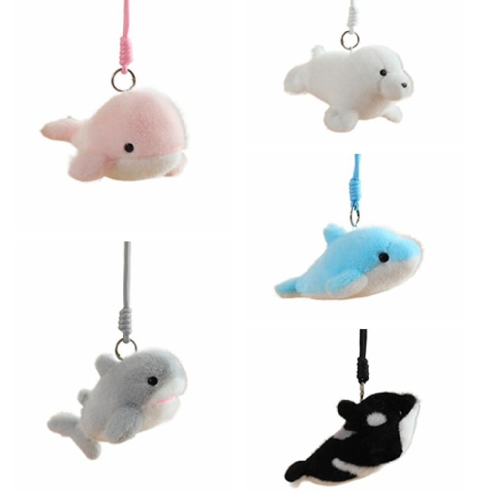 Ocean Animal Dolphin Plush Doll Keychain Plush Doll Key Rings  Kids Birthday Christmas