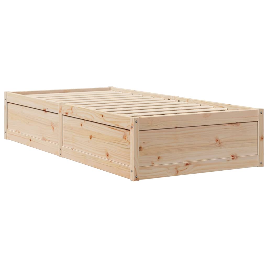 Vidaxl Bed Frame Without Mattress, 90X190 Cm, Solid Pine Wood