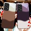 Three Color Gradient For Samsung Galaxy S 8 9 10 20 Plus 21 FE 22 23 24 Ultra S7 Edge Black Tempered Glass Phone Case Hard Shell