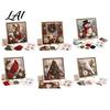 Handmade Poke Art Kit 3D Christmas Fabric Kit DIY Punch Needle Embroidery Set Painting Set Holiday No-Sew Crafts Projects for Adults and Beginner