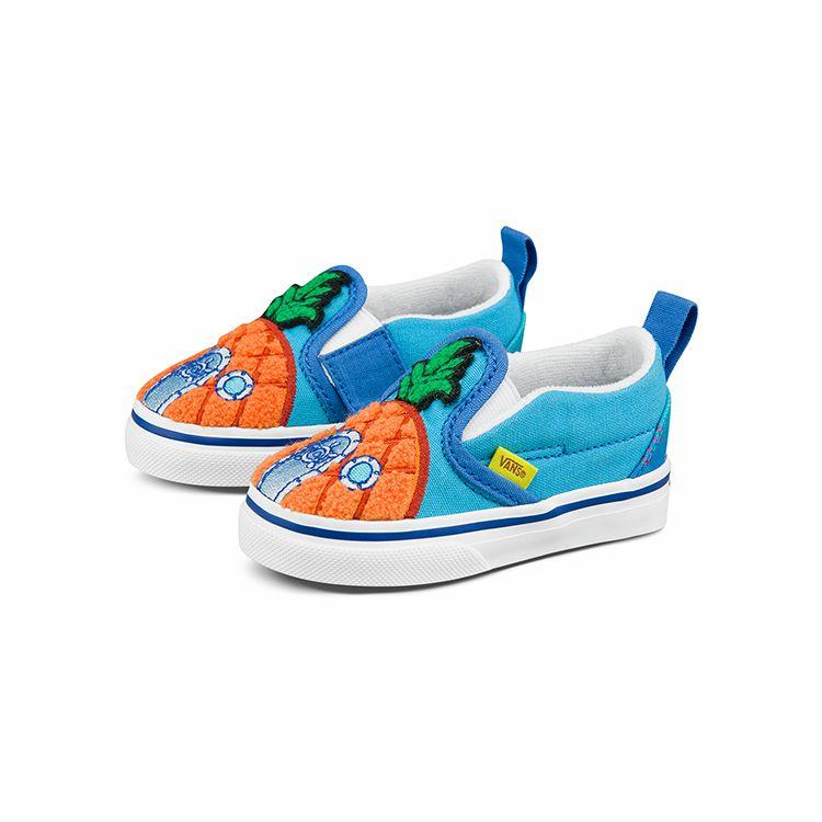 Vans SpongeBob SquarePants x Slip-On Velcro Toddler 124 Conch Street Baby Sneakers Blue Multi-Color VN000UBS9EZ