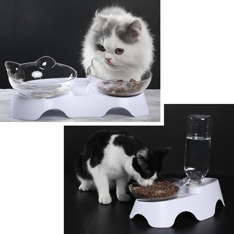 WTEMPO Cat and Dog Eating Bowls Pet Eating Basins Household Pet Supplies Neck Protection Water Dispensers