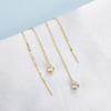 China Manufacturer Round Cut 5mm 0.5ct Moissanite 925 Sterling Silver Ladies Fashion Dangle Tassel Earrings