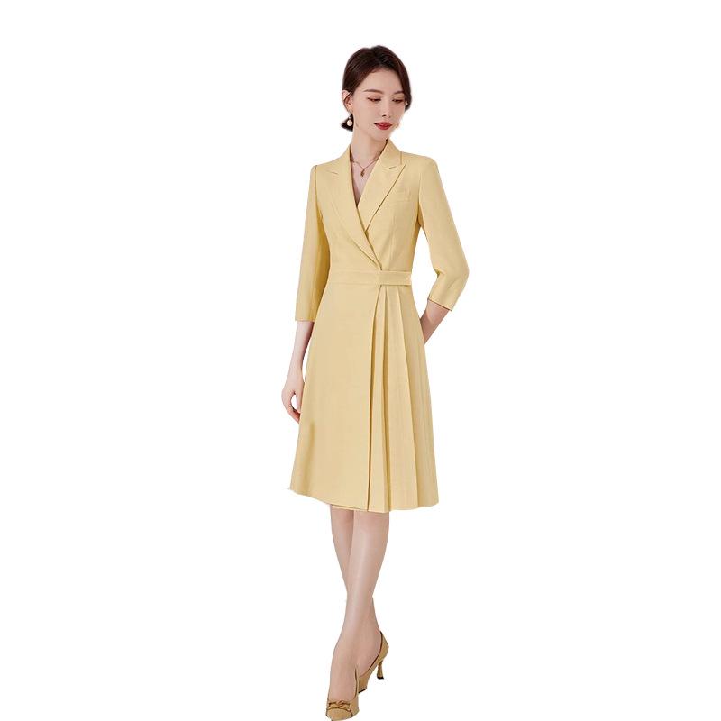 Aishangchen High-End Autumn Suit Dress for Women - Elegant On-Camera Host Style