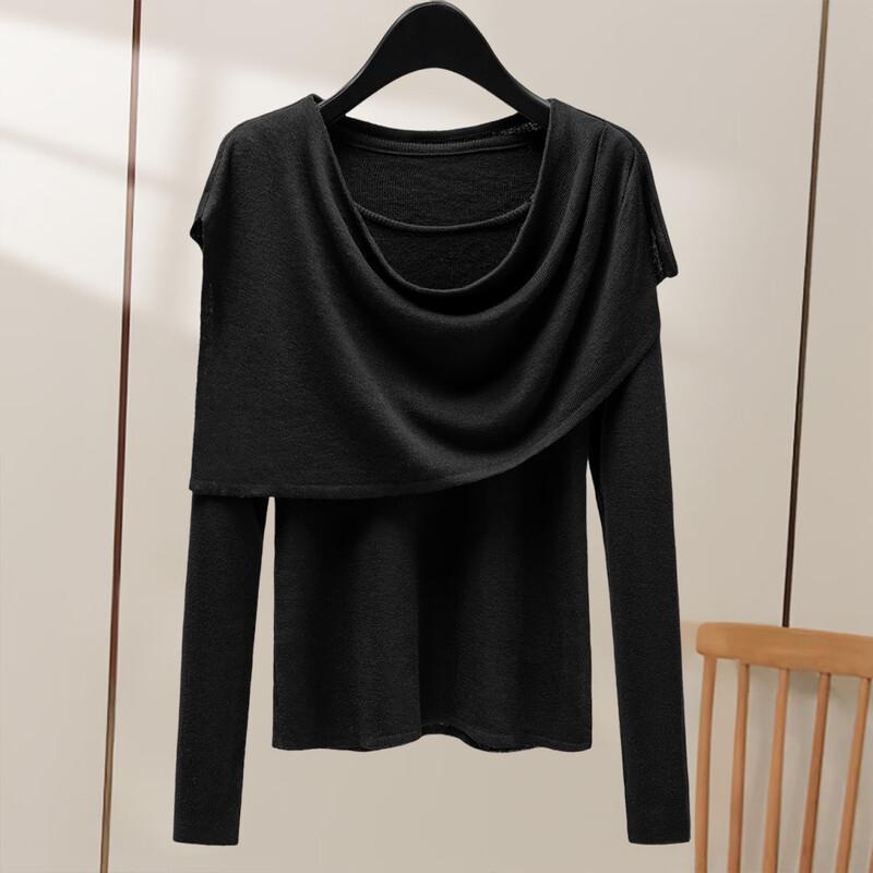 

Women s Merino Wool Blend Slim Fit Knit Top One Size