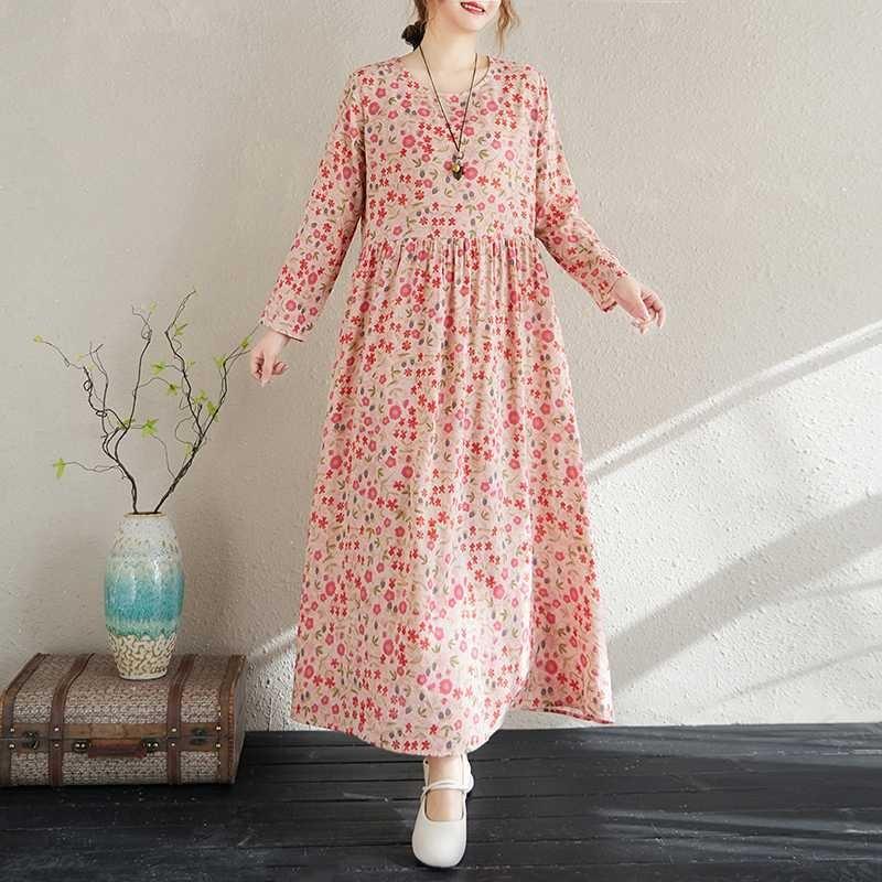 New Vintage Long Skirt Flesh Covering Dresses