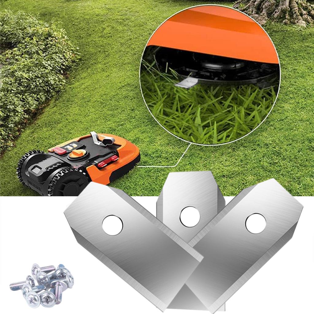 30Pcs Grass Trimmer Blade Stainless Steel Lawn Mower Cutting Blades Kit Replacement for Segway Navimow Smart Lawnmower Accessory