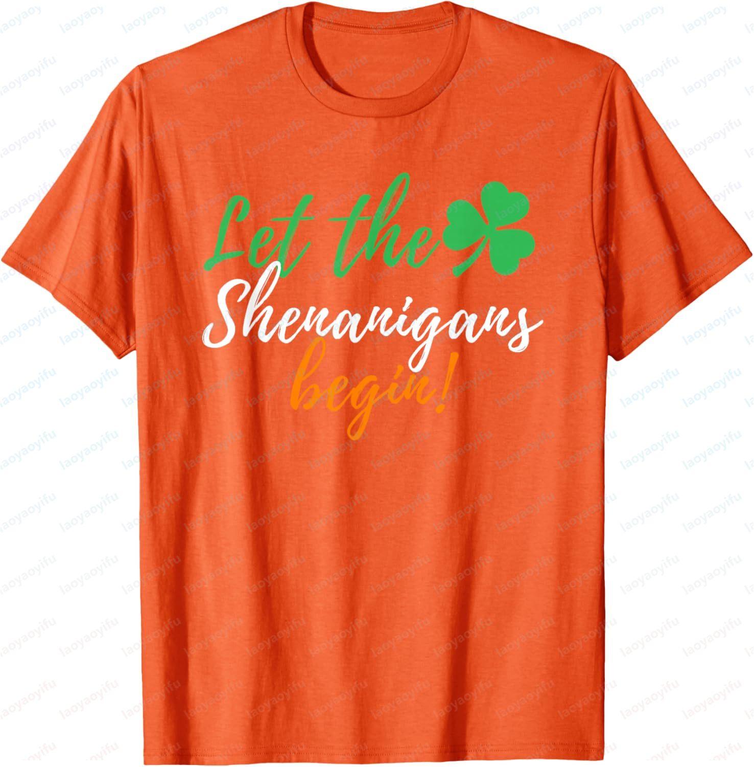 

Let The Farce Begin The Amusing Irish Saint Patricks Day Tshirt for Men A Breathable and Comfortable Top 4XL