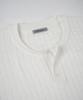 BIRBANTE Summer Washable Henley Neck Knit - Ivory