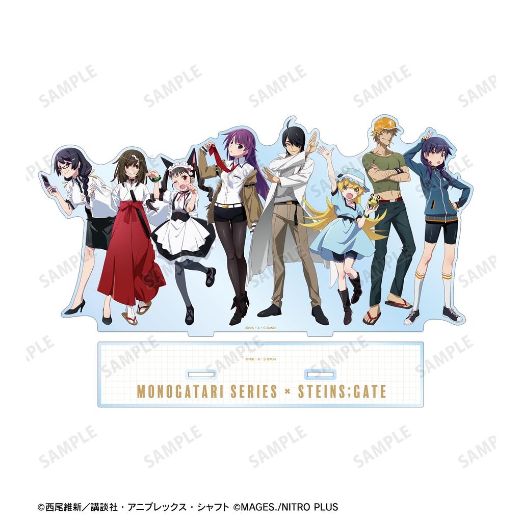 Monogatari Series X STEINS GATE Original Collaboration Illustration Group A Group Big Acrylic Stand Ver.
