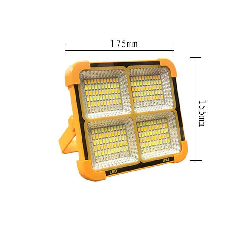 Перезаряжаемый солнечный прожектор, уличный портативный светодиодный рефлекторный прожектор, перезаряжаемый прожектор, строительная лампа 60W золотой