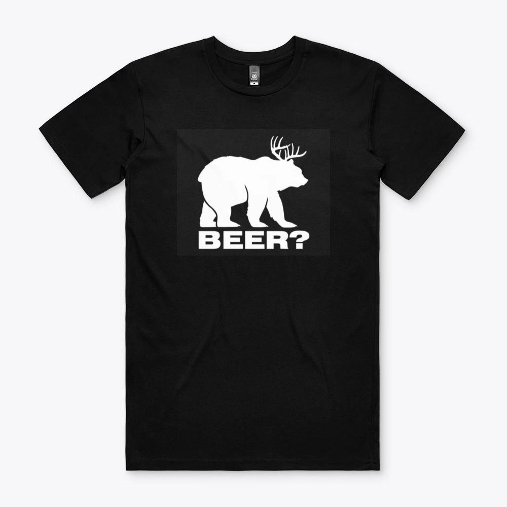 BEER Deer Bear Funny Mens Dad Gift Shirt Hunting Guns Outdoor XXXL