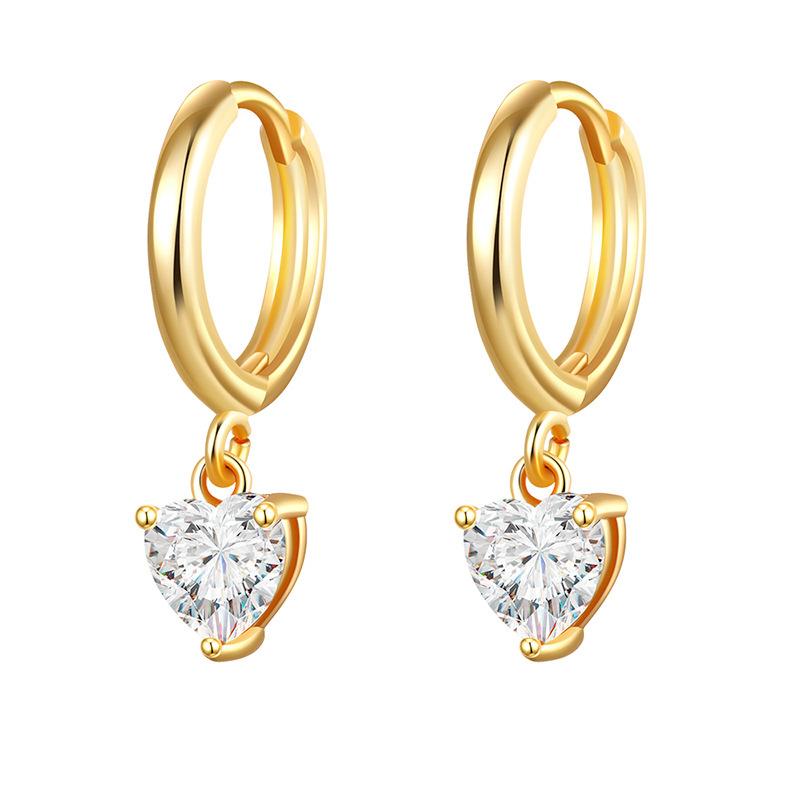 Stainless Steel Crystal Zircon Drop Earrings For Women Punk Cubic Zirconia Wedding Female Jewelry Girl Friendship Gifts
