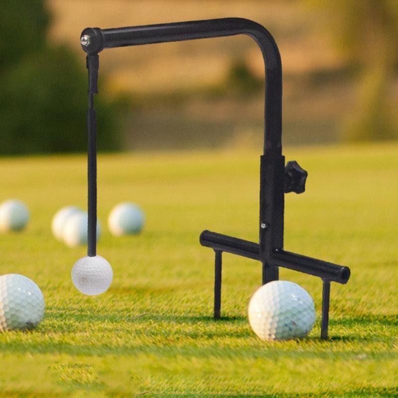Supporto Allenatore Swing da Golf con Altezza Regolabile per Allenamento Indoor Outdoor prodotto Di Robusto Materiale Metallico