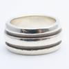Used TIFFANY&Co. Ring Grooved Double Line EU#47.5 Silver925 9.2g Silver Accessories