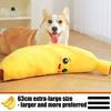 Engaging Noise Producing Banana Fabric Companion Long Banana Safe For Aggressive Chewers