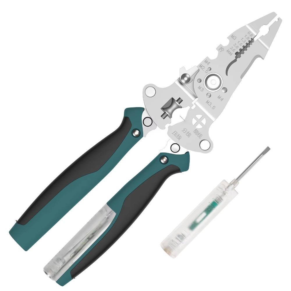 Multifunctional Wire Stripper Electrical Pliers Non-Slip Comfortable Wire Stripping Pliers Cutting Foldable