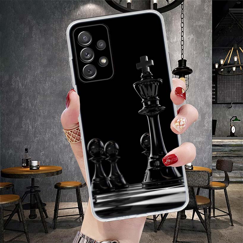 Competitive Chess Game Phone Case For Samsung Galaxy A12 A22 A32 A52 A72 A02S A51 A50S A71 A70 A31 A20S Note 20 Ultra S10 A10S G