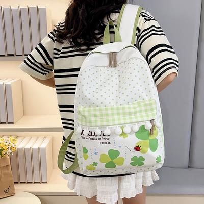 The New Fresh, Sweet and Cute Backpack Is Casual, Simple and Lightweight, and the Student Schoolbag Is a Large-capacity Travel Backpack.