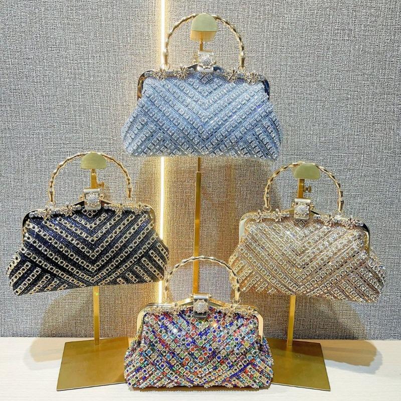 Rhinestone Handbag Diamond-encrusted Bag Chain Cheongsam Bag Hand-held Dinner Bag Single-shoulder Crossbody Bag