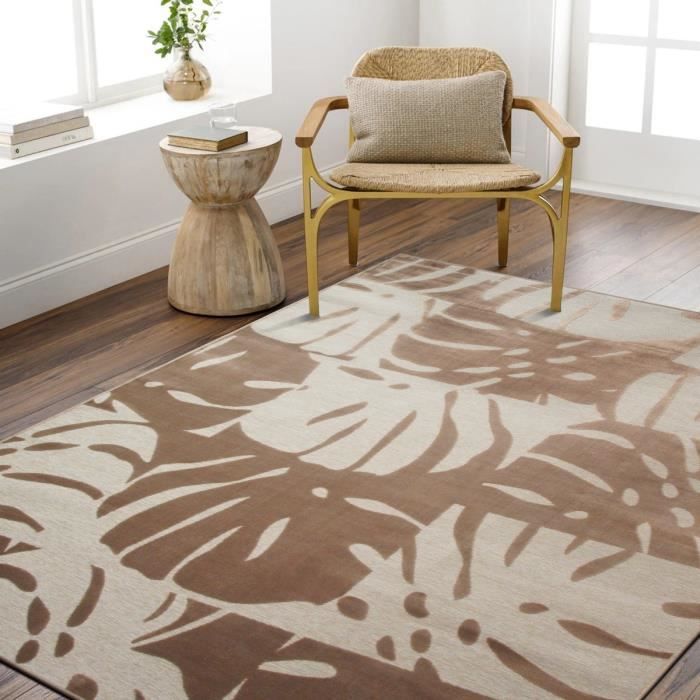 Tapis scandinave moderne doux marron 120x160