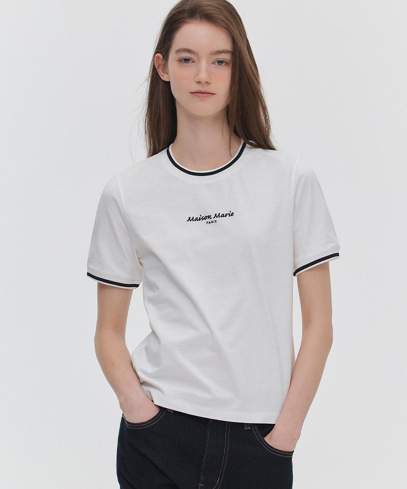 MARIE CLAIRE Maison Track Round Short Sleeve T-Shirt (Magbts17Mwh)