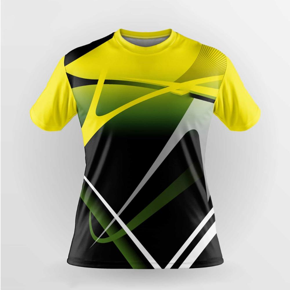 Breathable Men's T-shirts Quick Drying Training Jacket Badminton Uniforms Oversized Round Neck T-shirt Running Tops
