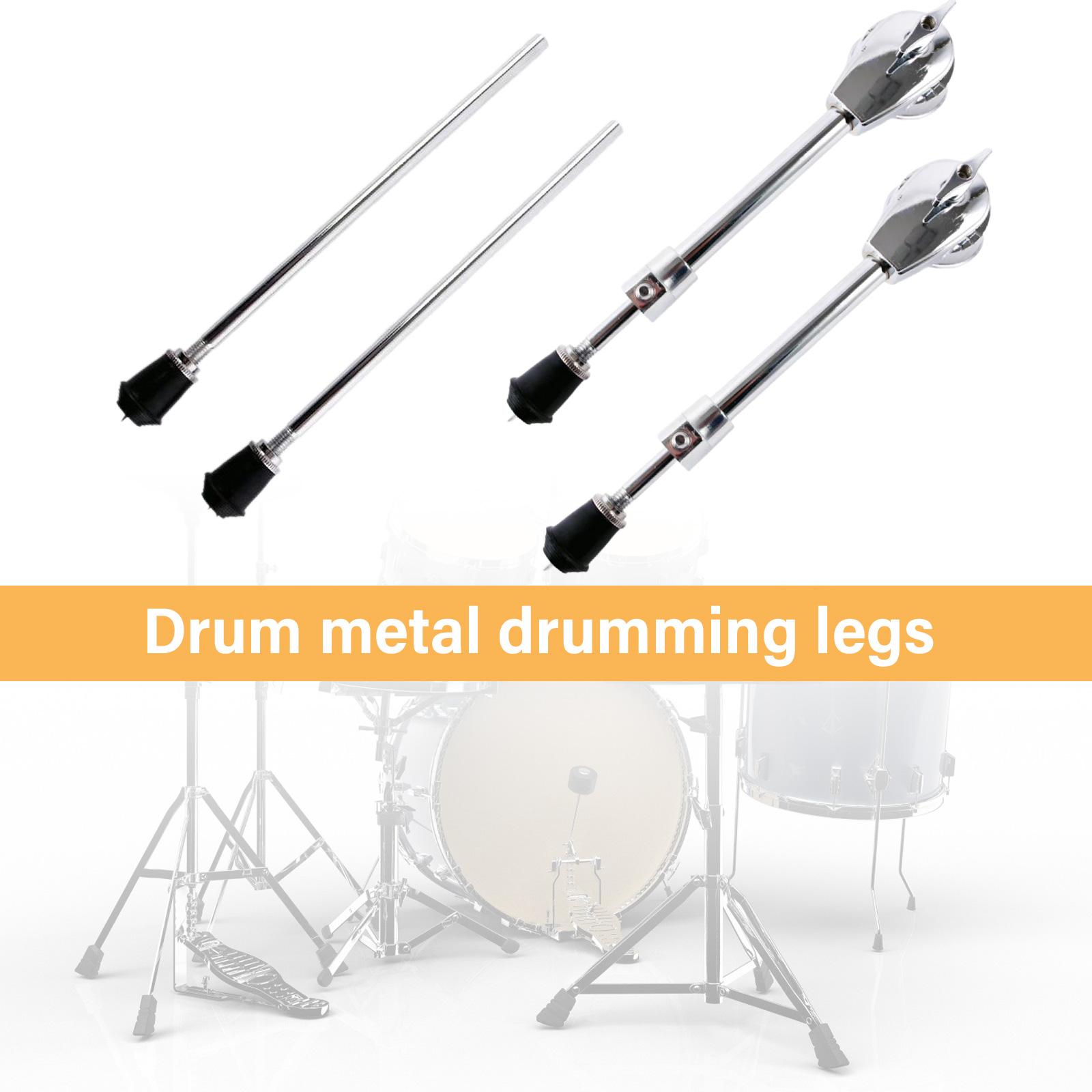 Gambe Per Grancassa – 2 Pezzi Antiscivolo, Acciaio, Diametro 16 Mm, Per Tamburi E Percussioni