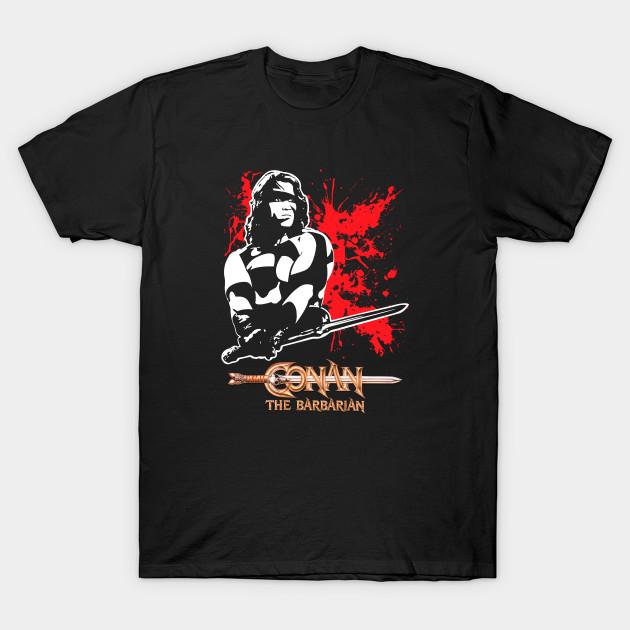 Men Black Print T-shirt Mod.11 Conan The Barbarian Thulsa Doom No-Cut Transfer Paper Print Cotton Tshirt S чёрный