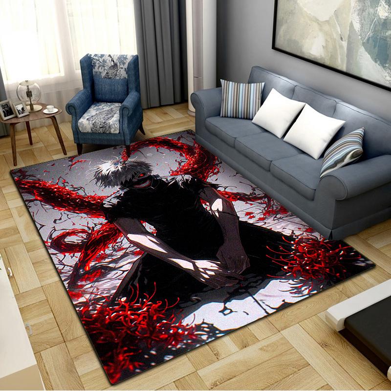 Tokyo Ghoul Carpet Rug for Living Room Bedroom Home Sofa Decoration, Kids Play Non-slip Floor Mat