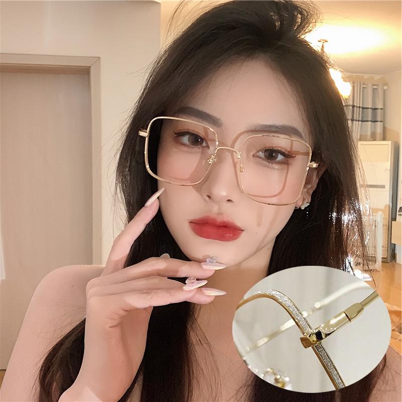 2PCS Transparent Computer Glasses Frame ladies Men Anti Blue Light polygon Eyewear Blocking Glasses Optical Spectacle Eyeglass