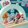 Kids Logical Thinking Game Shape Matching Toys Montessori 3D Puzzle Spa Imagination Training Board Education Toys For Children