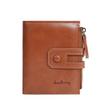 New Men's Wallet Retro Fashion Short Style Multi Card Buckle Soft Leather Clip Zipper Coin Purse