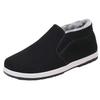 Men's shoes winter thick-soled middle-aged and old casual one-pedal velvet warm high-top cotton shoes generation