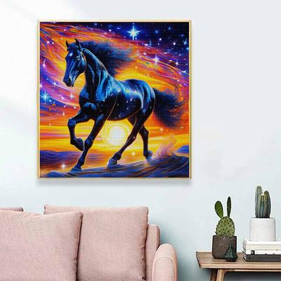 New Arrival 5D DIY Full Circle Diamond Painting "Running Horse" Embroidery Cross Stitch Home Decor Gift