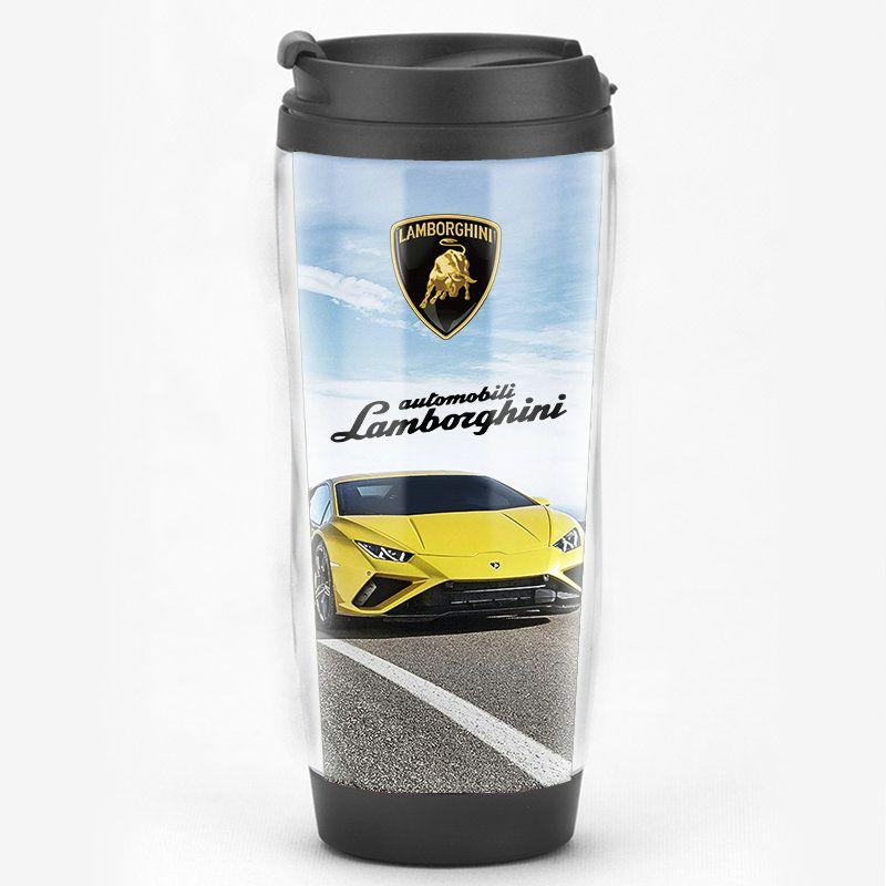 

High-end New American Simple Travel Mug Personalized Signature Portable Coffee Cup Racing Theme Car Lamborghini LOGO Accessories