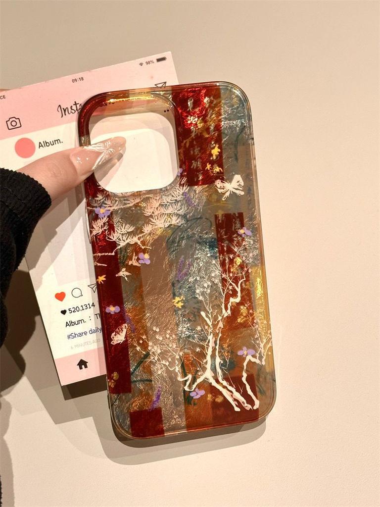 High-Quality Luckly Koi Goldfish Beautiful Sparkle Black Glossy Glacial Texture Cover Case for iPhone 12 13 14 15 16 17 Pro Max