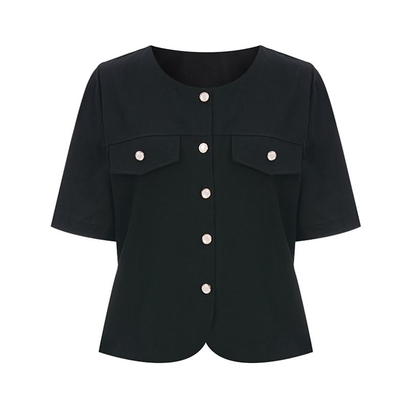 Tview Flap Pocket Cotton Round Jacket_V6B-Cjk002