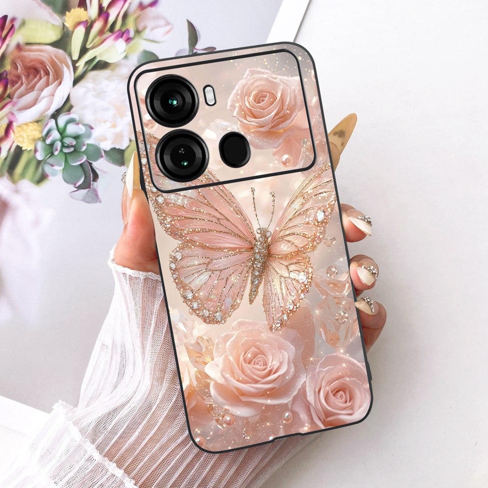 Coque Pour ITEL P40 Housse P662L Silicone Chat Mignon Mode Drôle Peinte Funda Pour P40 ITEL P 40 Coque de Téléphone