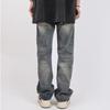 American retro jeans men's spring and autumn high street straight loose wide legs trendy brand heavy drape pants trend