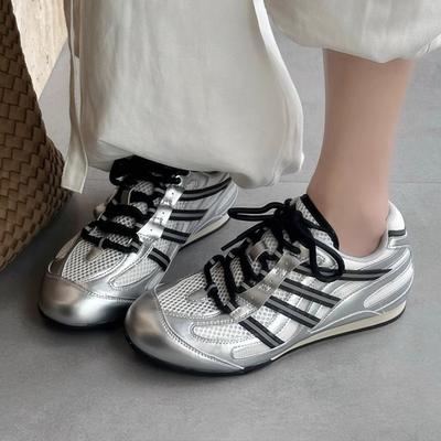 Leder Mesh atmungsaktiv Damen Sommer neu Innenhöhe erhöht Farbpassend Casual Running