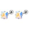 1 Pair 4Mm Multicolor  Stud Earrings For Women Ear Bone Nail Cartilage Ea