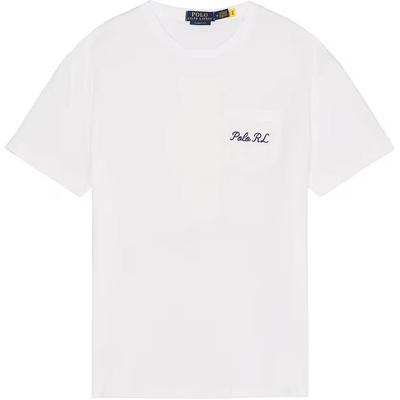 Polo Crew Neck Printed Short Sleeve T-Shirt Men Tops White 710963816-001