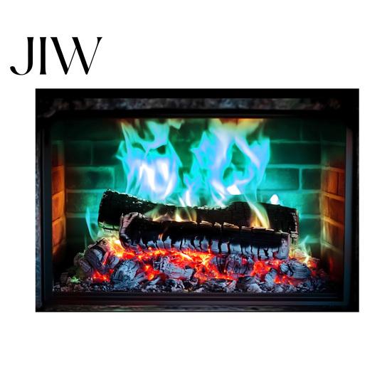 Cozy Living Room Decor Fireplace Flame Wall Decal, Vintage European Background Sticker, Self-Adhesive Waterproof Window Sticker Mural for Dining Space